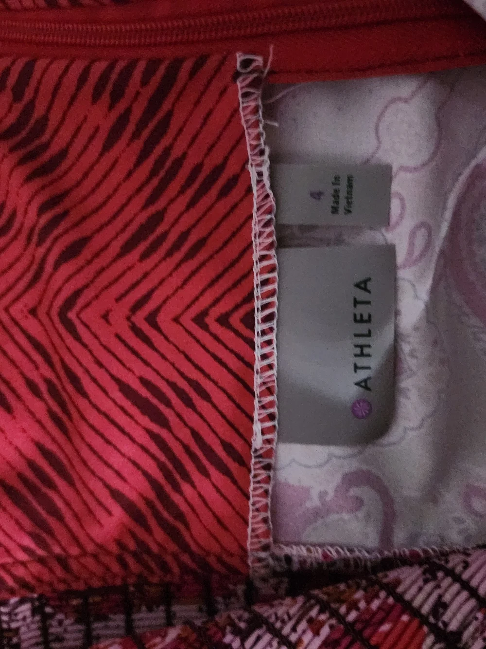 Athleta Red and Black Striped Active Skort
